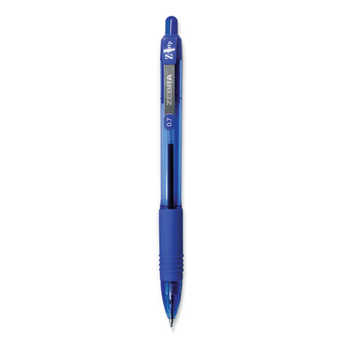 Z-Grip+Ballpoint+Pen%2C+Retractable%2C+Medium+0.7+mm%2C+Blue+Ink%2C+Translucent+Blue%2FBlue+Barrel%2C+12%2FPack