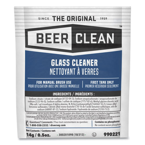 Picture of Beer Clean Glass Cleaner, Powder, 0.5 oz Packet, 100/Carton