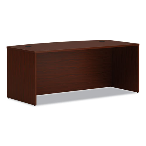 Picture of Mod Bow Front Desk, 72" x 36" x 29", Traditional Mahogany