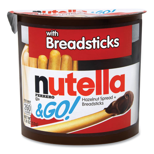 Picture of Hazelnut Spread and Breadsticks, 1.8 oz Single-Serve Tub, 16/Pack