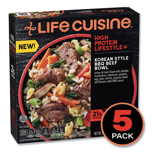 Picture of High Protein Lifestyle Korean Style BBQ Beef Bowl, 10 oz Bowl, 5/Pack, Ships in 1-3 Business Days