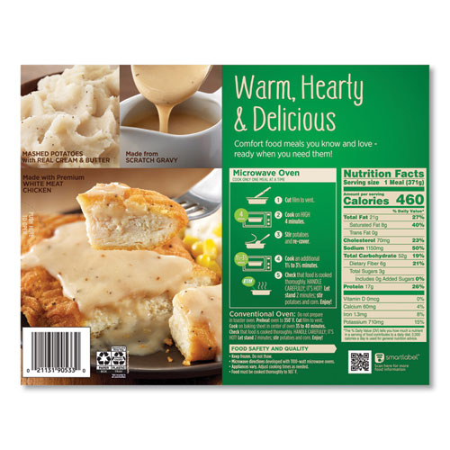 Picture of Country Fried Chicken and Gravy, 13.1 oz Bowl, 5/Pack