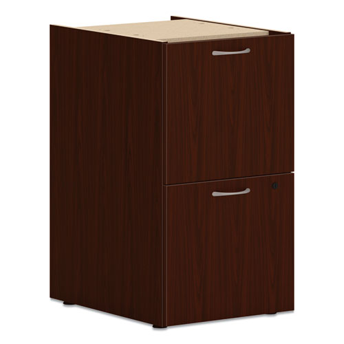 Picture of Mod Support Pedestal, Left or Right, 2 Legal/Letter-Size File Drawers, Traditional Mahogany, 15" x 20" x 28"