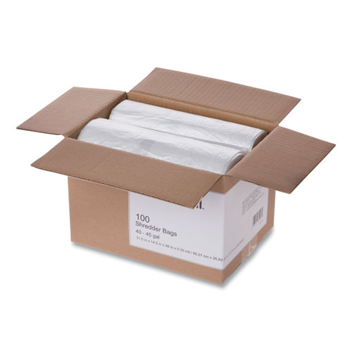 Picture of High-Density Shredder Bags, 40-45 gal Capacity, 100/Box