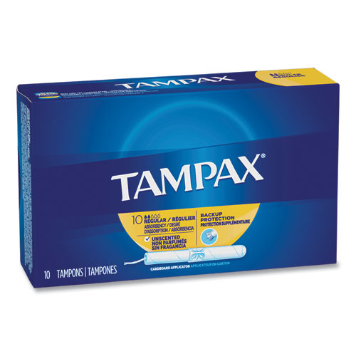 Picture of Cardboard Applicator Tampons, Regular, 10/Box