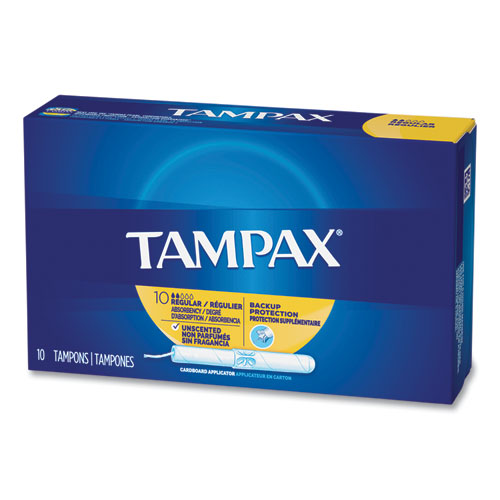 Picture of Cardboard Applicator Tampons, Regular, 10/Box