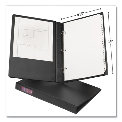 Picture of Legal Durable Non-View Binder with Round Rings, 3 Rings, 1" Capacity, 14 x 8.5, Black, (6400)