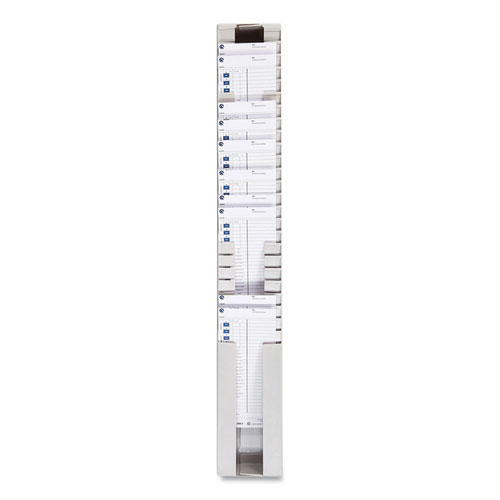Picture of Time Card Rack, 40 Pockets, Plastic, Light Gray