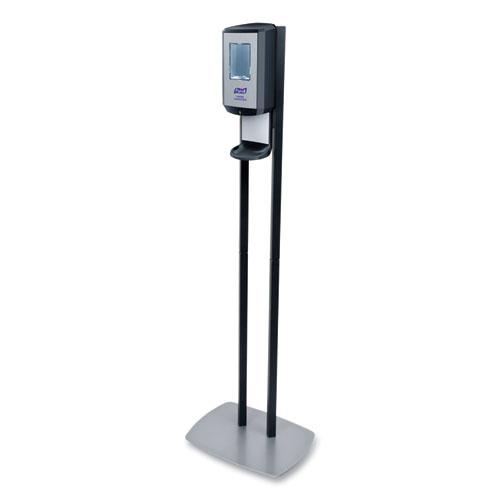 Picture of CS8 Hand Sanitizer Floor Stand with Dispenser, 1,200 mL, 13.5 x 5 x 28.5, Graphite