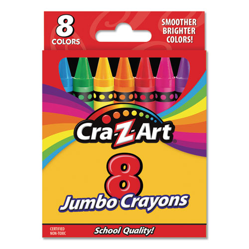Picture of Jumbo Crayons, 8 Assorted Colors, 8/Pack