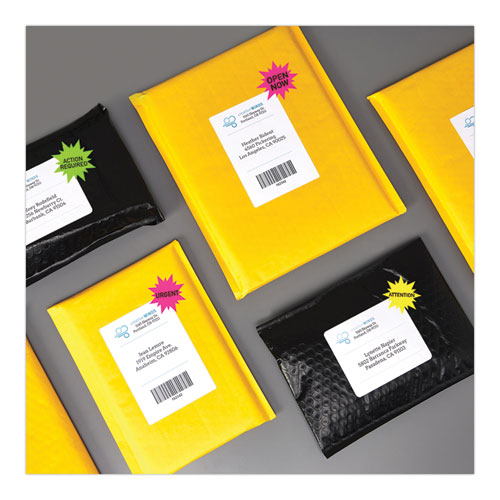 Picture of High-Visibility ID Labels, Laser Printers, 2.25" dia, Assorted, 12/Sheet, 15 Sheets/Pack