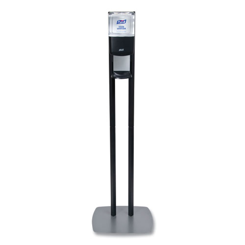 Picture of ES8 Hand Sanitizer Floor Stand with Dispenser, 1,200 mL, 13.5 x 5 x 28.5, Graphite/Silver