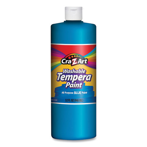 Picture of Washable Tempera Paint, Blue, 32 oz Bottle