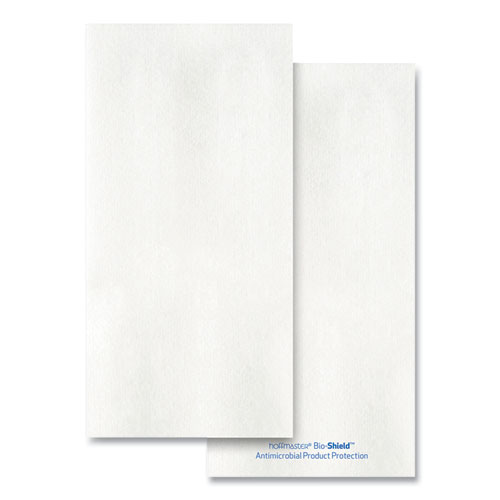 Picture of Bio-shield Dinner Napkins, 1-Ply, 17 x 17, 4.25 x 8.5 Folded, White, 300/Carton