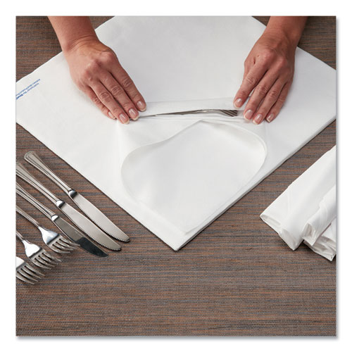 Picture of Airlaid Flat Pack Napkins, 1 Ply, 15.5 x 15.5, White, 1,000/Carton