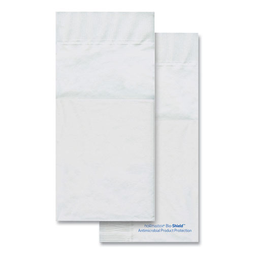 Picture of Bio-Shield Dinner Napkins, Quickset Design, 2-Ply, 17 x 17, 4.25 x 8.5 Folded, White, 800/Carton