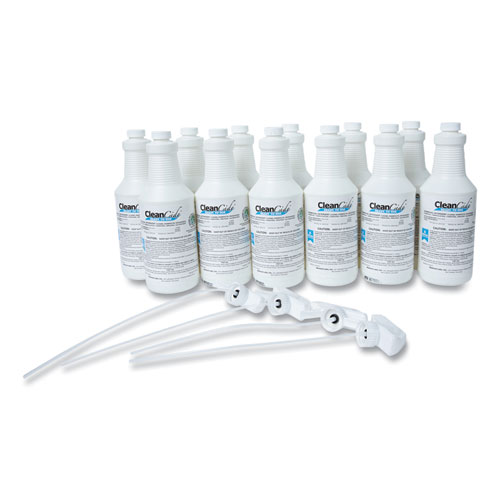 Picture of CleanCide RTU Disinfecting Cleaner, Light Citrus Scent, 32 oz Bottle, 12 Bottles and 4 Trigger Sprayers/Carton