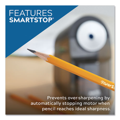 Picture of Model 1675 TeacherPro Classroom Electric Pencil Sharpener, AC-Powered, 4 x 7.5 x 8, Black/Silver/Smoke