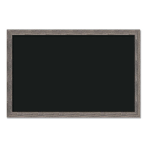 Picture of Magnetic Chalkboard with Rustic Frame, 35 x 23, Black Surface, Brown Frame