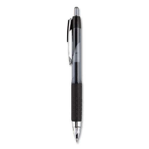 Picture of Signo 207 Gel Pen, Retractable, Medium 0.7 mm, Black Ink, Clear/Black Barrel, 8/Pack