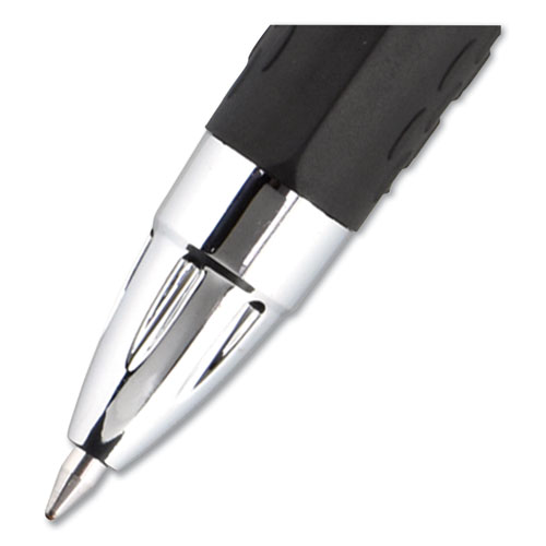 Picture of Signo 207 Gel Pen, Retractable, Medium 0.7 mm, Black Ink, Clear/Black Barrel, 8/Pack