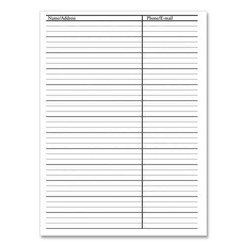 Picture of Recycled Weekly Appointment Book Ruled without Appointment Times, 8.75 x 6.88, Black Cover, 12-Month (Jan to Dec): 2025