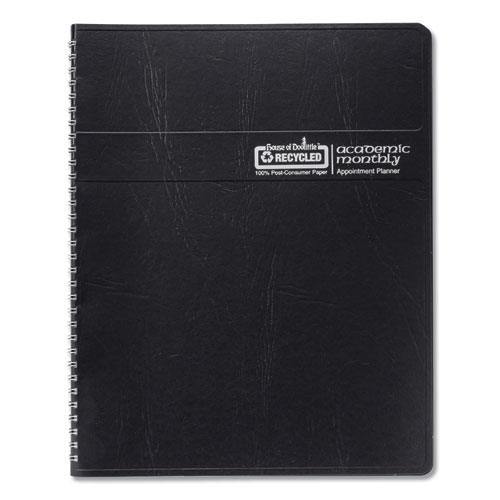 Picture of Academic Year 14-Month Recycled Ruled Monthly Planner, 11 x 8.5, Black Cover, 14-Month (July to Aug): 2024 to 2025