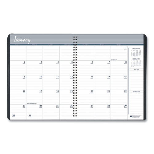 Picture of Recycled Monthly 5-Year/62-Month Planner, 11 x 8.5, Black Cover, 62-Month (Dec to Jan): 2023 to 2029