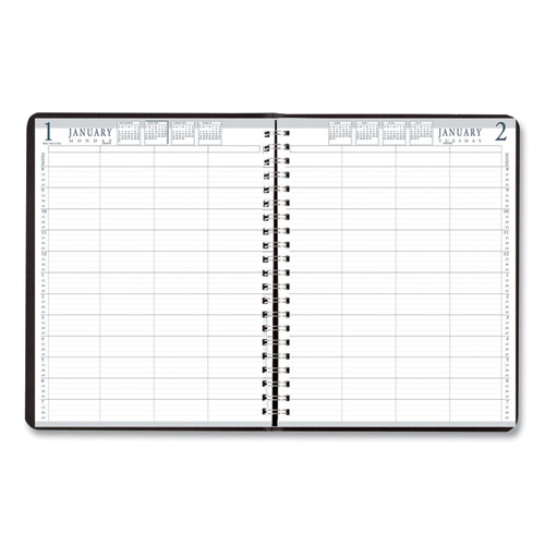 Picture of Four-Person Group Practice Daily Appointment Book, 11 x 8.5, Black Cover, 12-Month (Jan to Dec): 2025