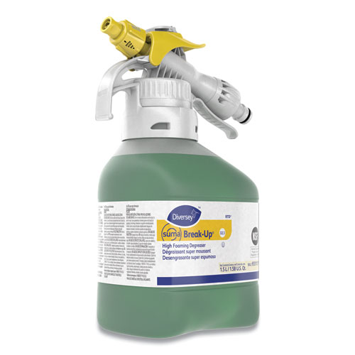 Picture of Suma Break-Up Heavy-Duty Foaming Grease-Release Cleaner, 1,500 mL Bottle, 2/Carton