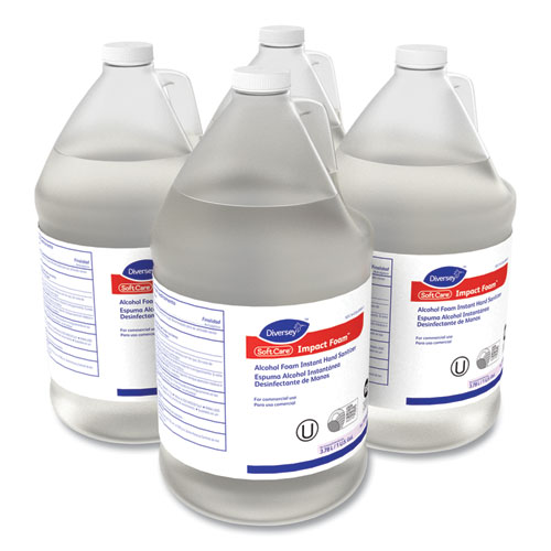 Picture of Soft Care Impact Foam Alcohol Instant Foam Hand Sanitizer, 1 gal Bottle, Alcohol Scent, 4/Carton