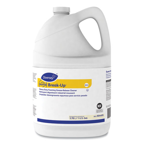 Picture of Suma Break-Up Heavy-Duty Foaming Grease-Release Cleaner, 1 gal Bottle, 4/Carton