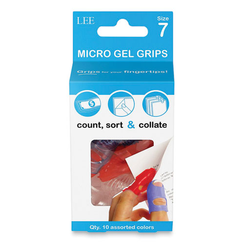 Picture of Tippi Micro-Gel Fingertip Grips, Size 7, Medium, Assorted, 10/Pack