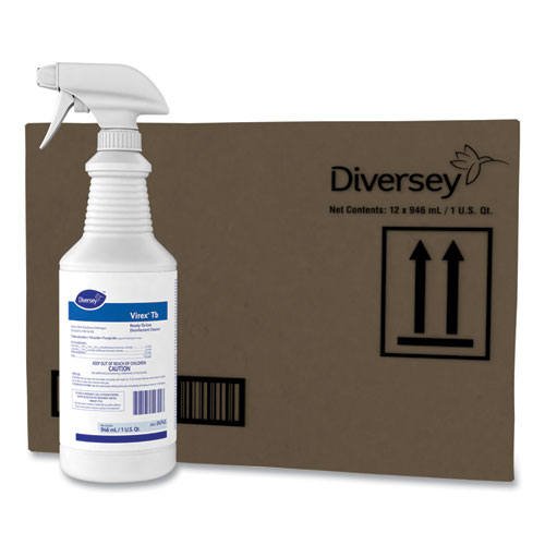 Virex+Tb+Disinfectant+Cleaner%2C+Lemon+Scent%2C+Liquid%2C+32+Oz+Bottle%2C+12%2Fcarton