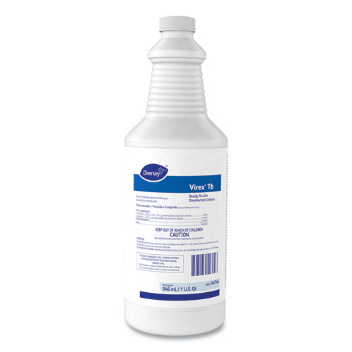 Picture of Virex TB Disinfectant Cleaner, Lemon Scent, Liquid, 32 oz Bottle, 12/Carton