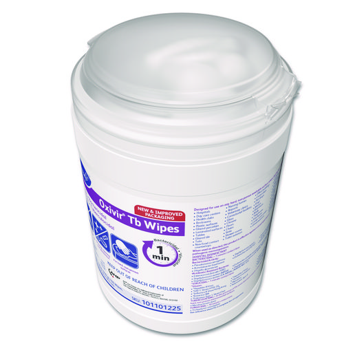 Picture of Oxivir TB Disinfectant Wipes, 7 x 6, White, 160/Canister, 12 Canisters/Carton