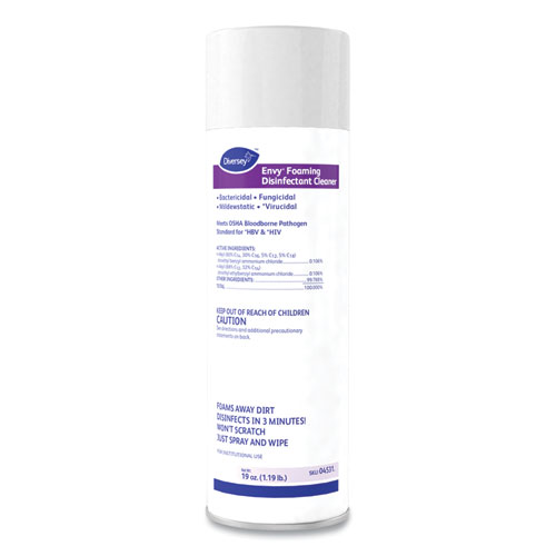 Picture of Envy Foaming Disinfectant Cleaner, Lavender Scent, 19 oz Aerosol Spray, 12/Carton