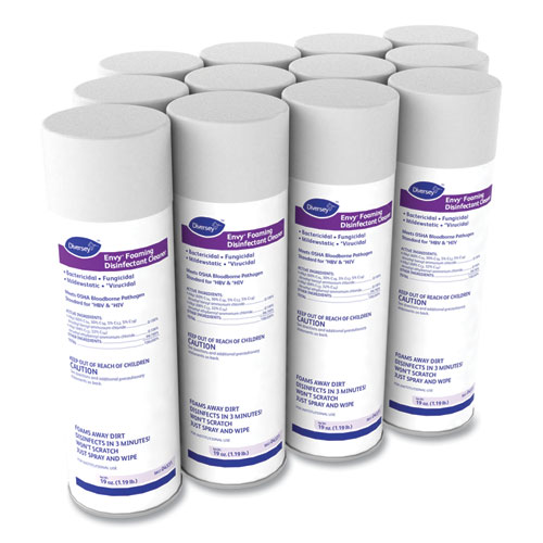 Picture of Envy Foaming Disinfectant Cleaner, Lavender Scent, 19 oz Aerosol Spray, 12/Carton