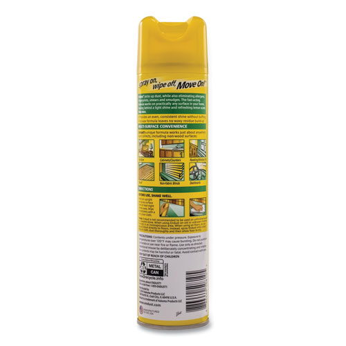 Picture of Endust Multi-Surface Dusting and Cleaning Spray, Lemon Zest, 12.5 oz Aerosol Spray, 6/Carton