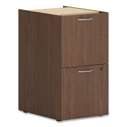 Picture of Mod Support Pedestal, Left or Right, 2 Legal/Letter-Size File Drawers, Sepia Walnut, 15" x 20" x 28"