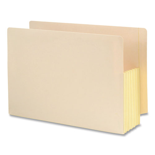 Picture of Manila End Tab File Pockets with Tyvek-Lined Gussets, 5.25" Expansion, Legal Size, Manila, 10/Box