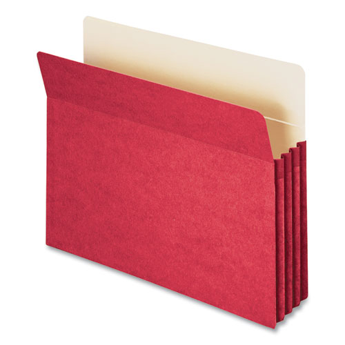 Picture of Colored File Pockets, 3.5" Expansion, Letter Size, Red