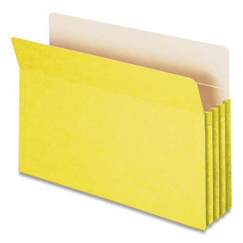 Picture of Colored File Pockets, 3.5" Expansion, Legal Size, Yellow