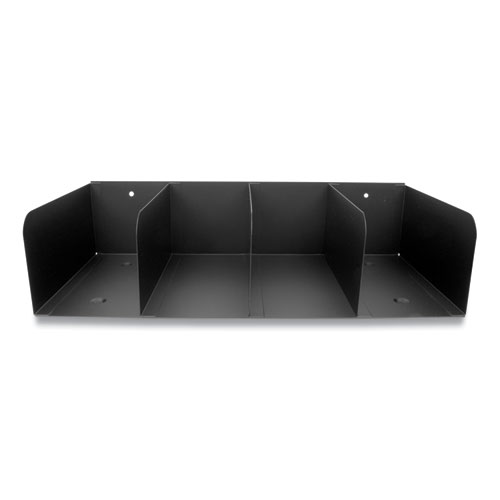 Picture of Trays, 4 Compartments, 16 x 8 x 4, Heavy Gauge Steel, Black