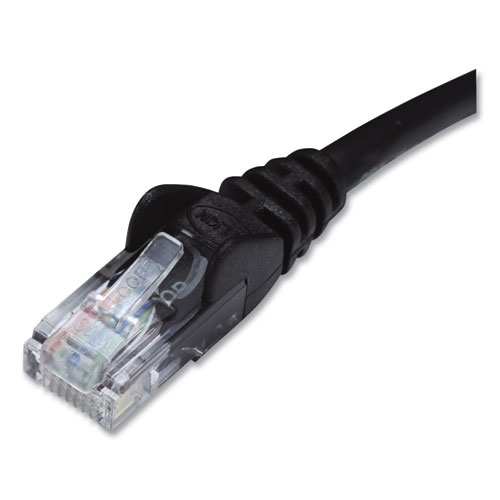 Cat6+Utp+Computer+Patch+Cable%2C+Rj45+Connectors%2C+10+Ft%2C+Black