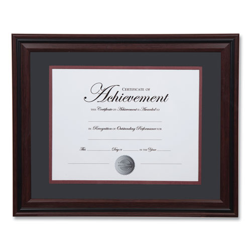 Picture of Desk/Wall Photo Frame, Plastic, 11 x 14, 8.5 x 11, Rosewood/Black