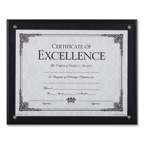 Picture of Award Plaque, Wood/Acrylic Frame, Up to 8.5 x 11, Black