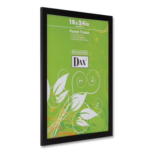 Picture of Black Solid Wood Poster Frames with Plastic Window, Wide Profile, 18 x 24