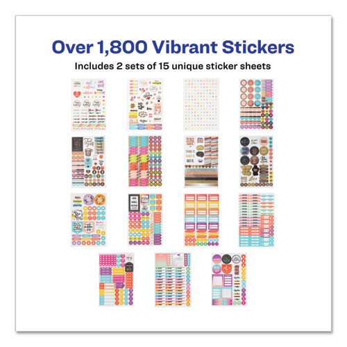 Picture of Planner Sticker Variety Pack for Moms, Budget, Family, Fitness, Holiday, Work, Assorted Colors, 1,820/Pack