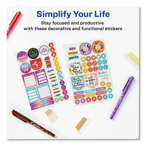 Picture of Planner Sticker Variety Pack for Moms, Budget, Family, Fitness, Holiday, Work, Assorted Colors, 1,820/Pack